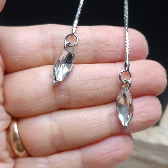 Crystal Lariats necklace flower snowflake shape adjustable - Picture 6 of 6